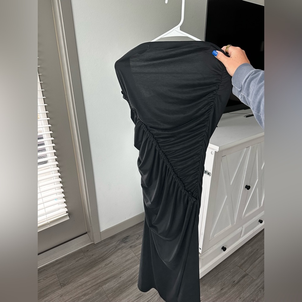 Anthropologie Black Strapless Dress - Large